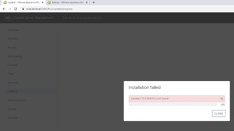 vSphere 7.0 VCSA update to 7.0.0b using vSphere Lifecycle Manager or VAMI not working on Jun 24 2020