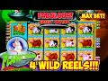  invaders from the planet moolah  4 rows ofcows  huge win over 200x classic slot machine wms