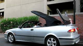 2000 SAAB 9-3 SE Convertible Top Down Action 2000 Saab Convertible Top