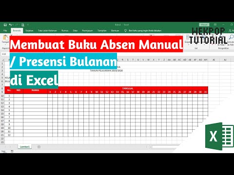 18 Rumus dan Fungsi Excel untuk Membuat Sistem Presensi Otomatis : cara-membuat-buku-absensi/presensi-bulanan-di-excel