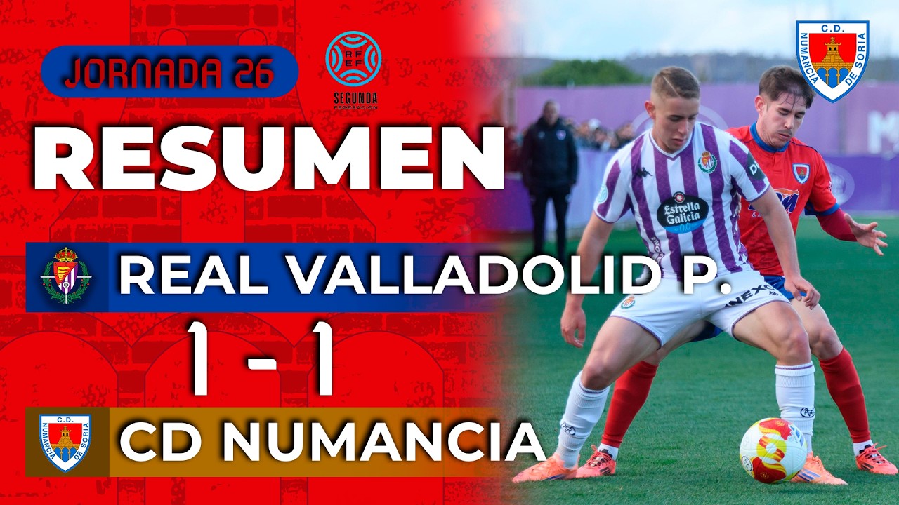 Resumen Real Valladolid Promesas | 1-1 | C.D. Numancia de Soria