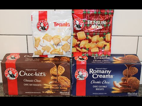 Bakers Biscuits: Tennis, EET-SUM-MOR, Choc-kits Choc Oat & Romany Creams Choc Coconut Review