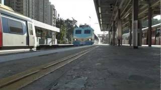 SS8 0192 牽引T818次駛經港鐵沙田站
