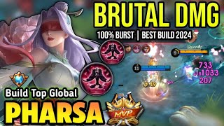 PHARSA BEST BUILD 2024 | TOP GLOBAL PHARSA GAMEPLAY | MOBILE LEGENDS✓