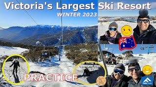 DAY 1 : PART 2 WE PRACTICE SKIING + FALLS CREEK VILLAGE & SKI LIFTS + WALKING TOUR 2023 @indaynamo