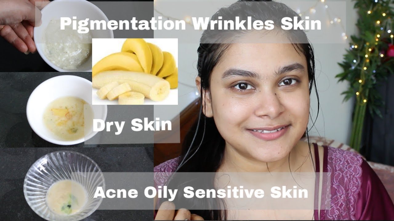 Banana Skin Brightening FACE MASK FOR SENSITIVE OILY ACNE PRONE DRY