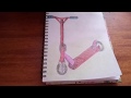 Влог. Как Нарисовать Трюковой Самокат How to draw a stunt scooter