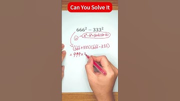 Math Trick: Difference of Squares #maths #mathtrick #Squares