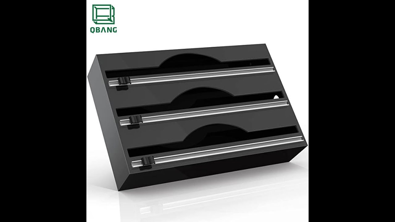 3 in 1 plastic wrap dispenser with cutter | Qbeng