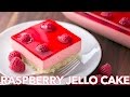 How To Make Raspberry Jello Cake Recipe - Natasha's Kitchen