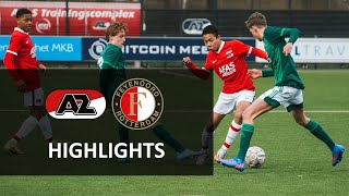 Highlights AZ - Feyenoord (3-2) | Onder 15 | Eredivisie