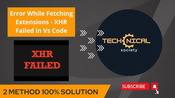 Visual studio code extension not installing | Error while fetching extensions. XHR failed in Hindi