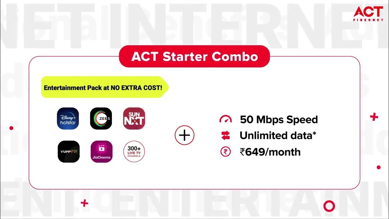 ACT Chennai ’s Ultimate Broadband Plan YouTube