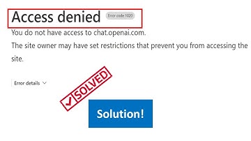 Fix ChatGPT Error Codes 1020, 524, 404, 403