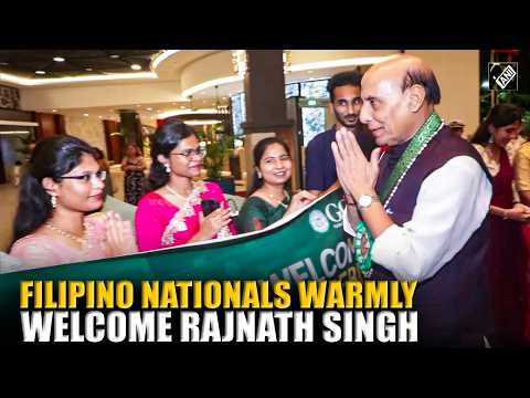 Indian Diaspora, Filipino nationals warmly welcome Raksha Mantri Rajnath Singh in Cebu, Philippines