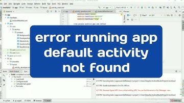 Error running app - Default Activity Not Found in android studio