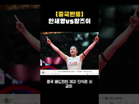 안세영 세계선수권 대회 <strong>왕즈이</strong> 꺽고 결승 진출 우승 중국반응