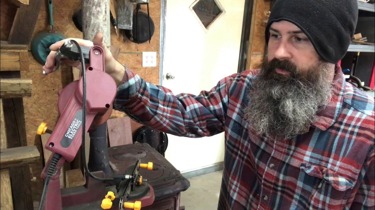 Harbor freight electric chainsaw sharpener quick review YouTube