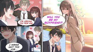 [Manga Dub] Another guy at work stole my girlfriend and I was depressed, but the prettiest girl...
