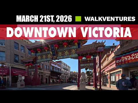 Victoria BC Walking Tour Downtown to Inner Harbour [4K] March 21st, 2026 | DJI Action 6