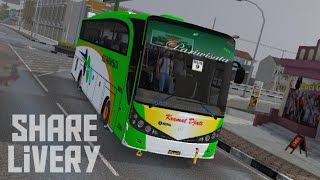 Share Livery Kramat Djati  Kodename JBHD rombak Marcopolo BUSSID V3. 7.1 screenshot 3