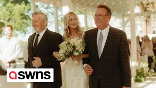 Father-of-the-bride invites daughter's stepdad to walk her down the isle with him 👰‍♀️🤵‍♂️ | SWNS