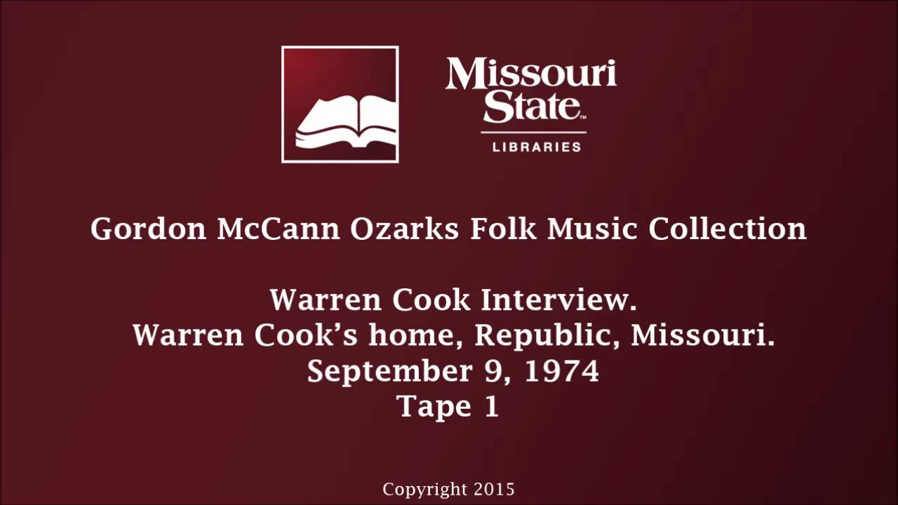McCann: Warren Cook, September 9, 1974 - YouTube