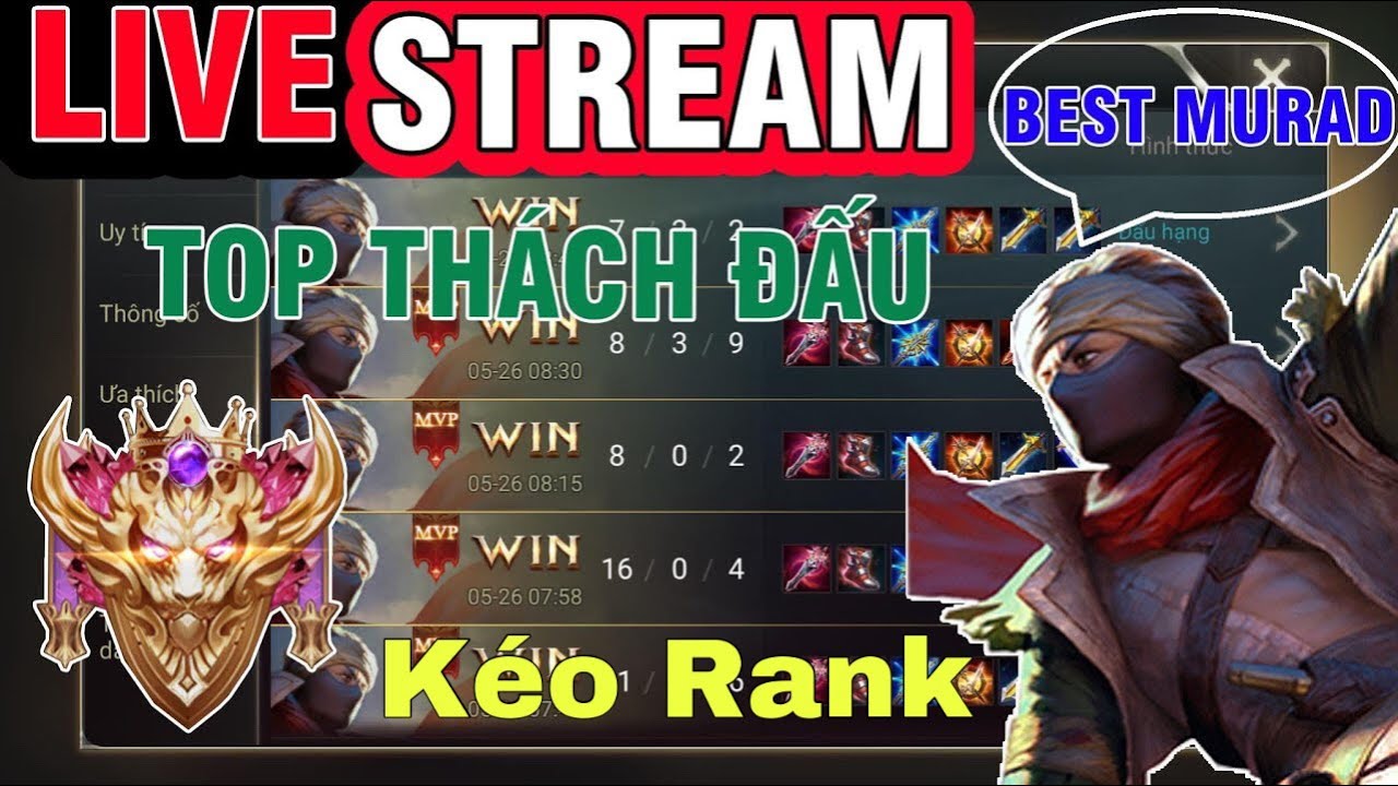 LIVE – Trực Tiếp Kéo Rank Liên Quân Mobile , Mùa 23 – Kéo Rank Liên Quân