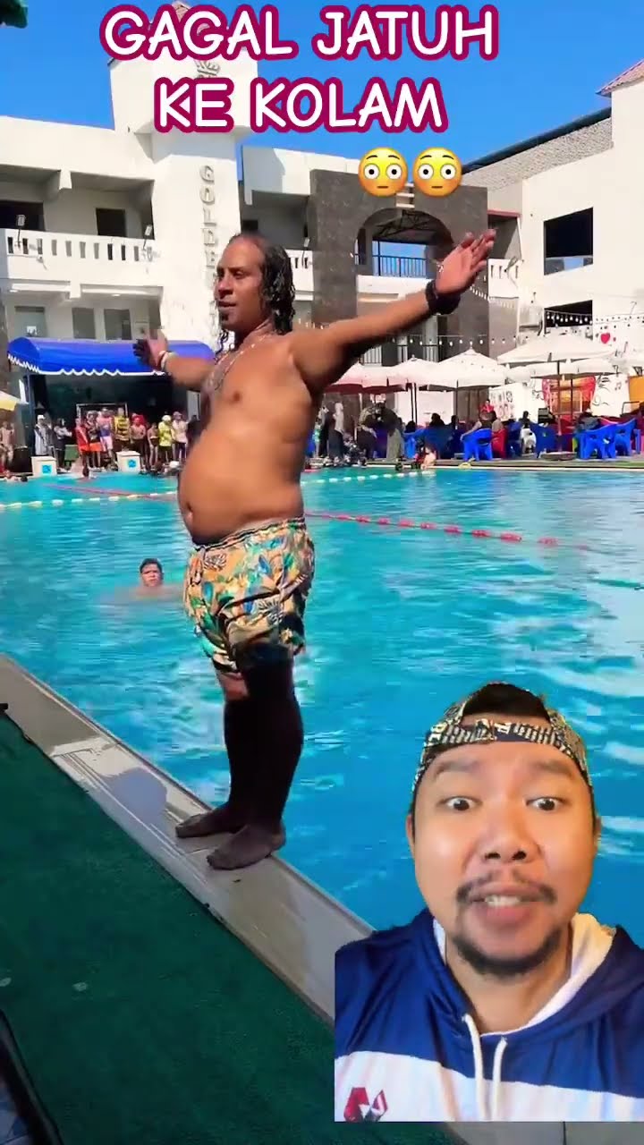GAGAL JATUH KE KOLAM DEH!!!?? #funny ??#shortsfeed #shorts #comedy