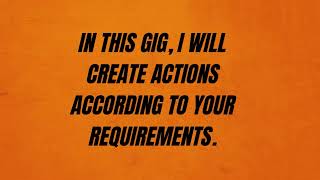 Adobe Photoshop Action Custom Requirements