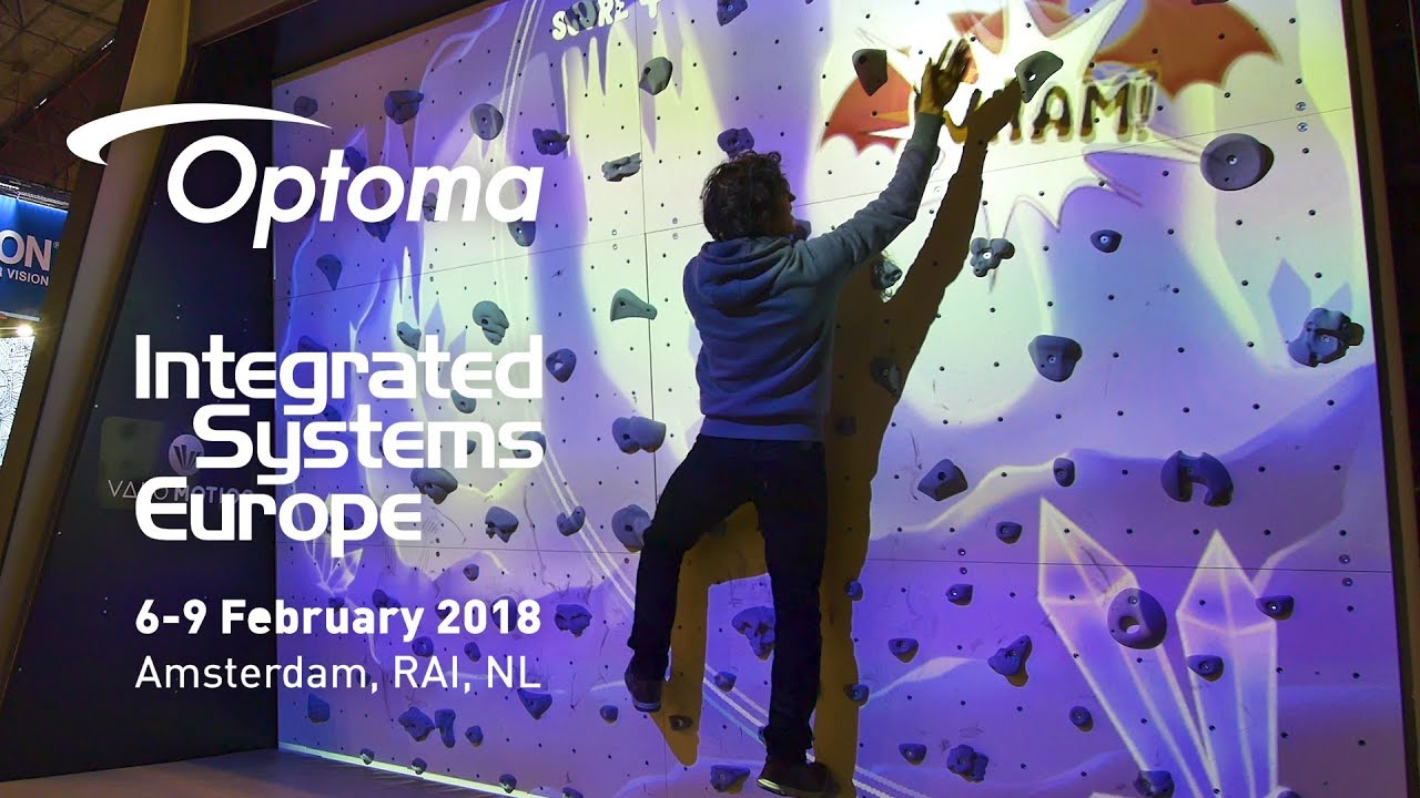 Optoma ISE 2018 - Augmented Climbing wall