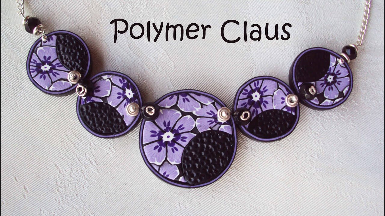 Collana Dischetti Fioriti Fimo Tutorial Polymer Clay Tutorial Youtube