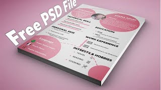 Free CV RESUME template in Photoshop 07