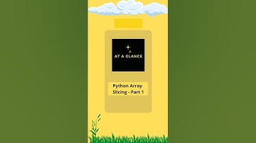 Upcoming.... Python Array Slicing - Part 1  | At A Glance! | #arrayslicing #datastructure #shorts