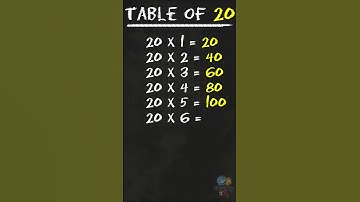 Learn Multiplication - Table Of 20 #table #shorts #tableof20 #education #elearningstudio