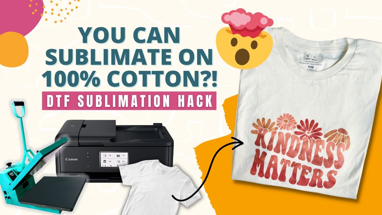 Sublimation on high cotton using @A-SUB Paper DTF and powder link in b, sublimation t shirt