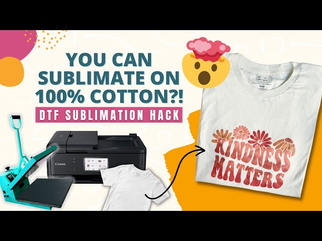 DTF SUBLIMATION HACK ON 100% COTTON DARK SHIRT 