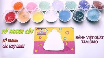 Tô tranh cát - BÁNH VIỆT QUẤT TAM GIÁC (Bộ tranh: Các Loại Bánh) | Thư giãn, tập trung, sáng tạo.