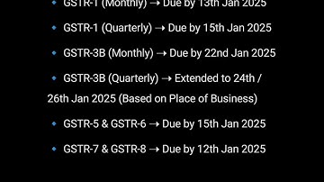 GSTR 1 /3B /5 / 6 / 7/ 8 due date extended | Gst Returns Due Dates Extended | GST Due dates.