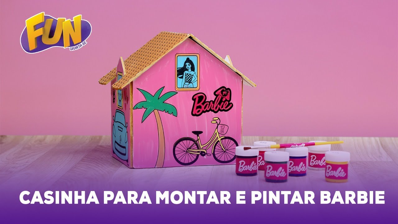 Casinha Para Pintar Da Barbie - Fun F0087-1 - Noy Brinquedos