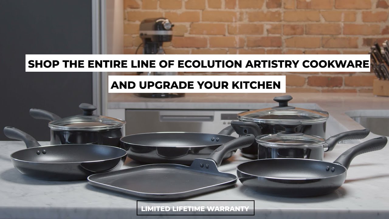 Ecolution Artistry 8-Piece Cookware Set, Black