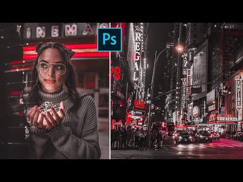 RED and BLACK Color Grading Effect in Photoshop CC