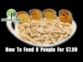 Dollar Tree $.88 Family Dinner - Shrimp Alfredo w/Garlic Bread -  Eating on a Budget