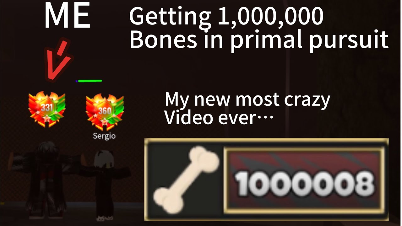 Getting 1M bones | primal pursuit #1 Mobile player gameplay 1,000,000 bones