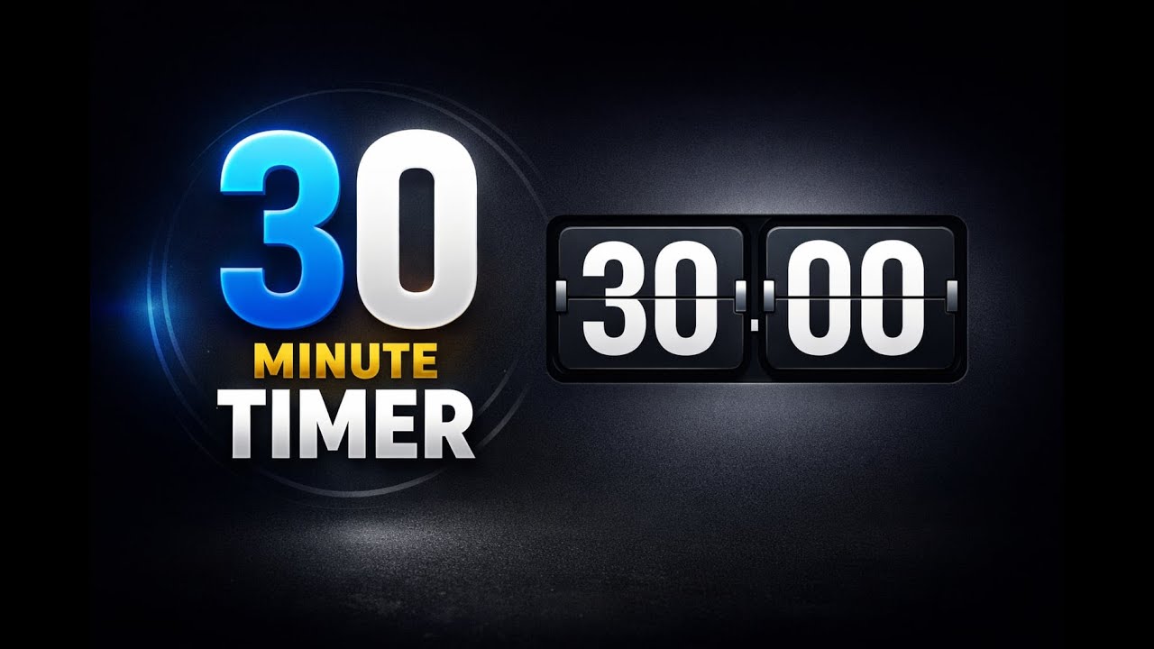 30 Minute Timer | Full Black Screen | No Distractions - YouTube