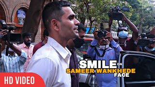 Finally a Smile on Brave Officer Sameer Wankhede Face outside NCB Office