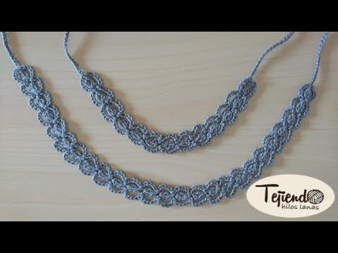 y pulsera tejida a ganchillo ( Modelo YouTube