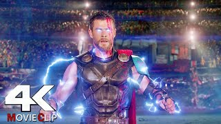 Thor Vs Hulk - Fight Scene - Thor Ragnarok Movie CLIP 4K