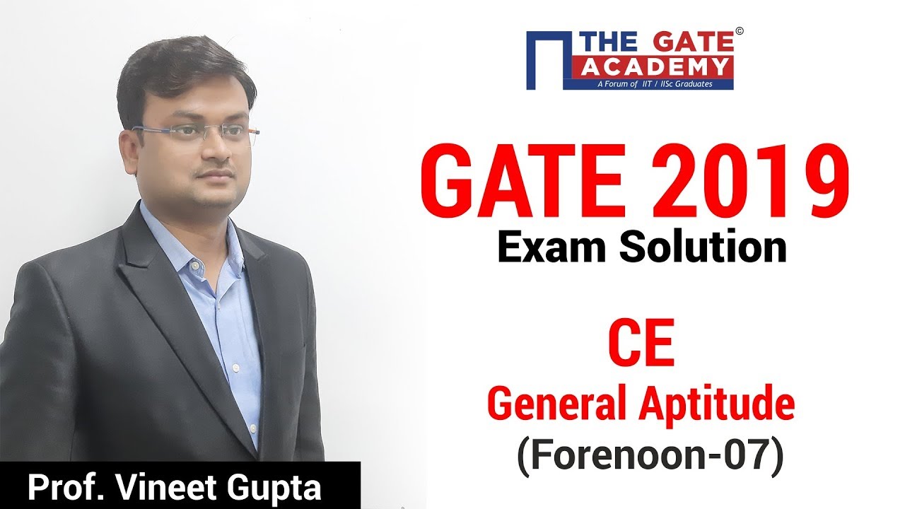 gate 2019 questions GATE 2019 Answer Key - Video Solution for Civil Engineering (Forenoon) | General Aptitude - 07