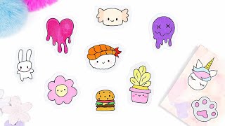 How to make easy stickers / Easy craft ideas / DIY / Paper craft / school project / miniature craft